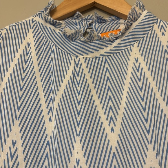 OLIPHANT Sleeveless Tiered Short Dress in Santorini Blue Large - Picture 3 of 9